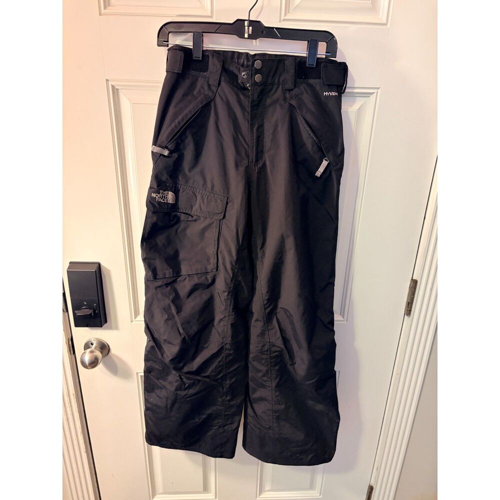 The North Face Mens HyVent Ski Snow Pants S Cargo Baggy Insulated Dark Grey